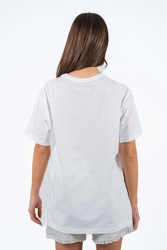 
                  
                    Carica l&amp;#39;immagine nel visualizzatore della galleria, T-Shirt di colore bianco con logo
                  
                