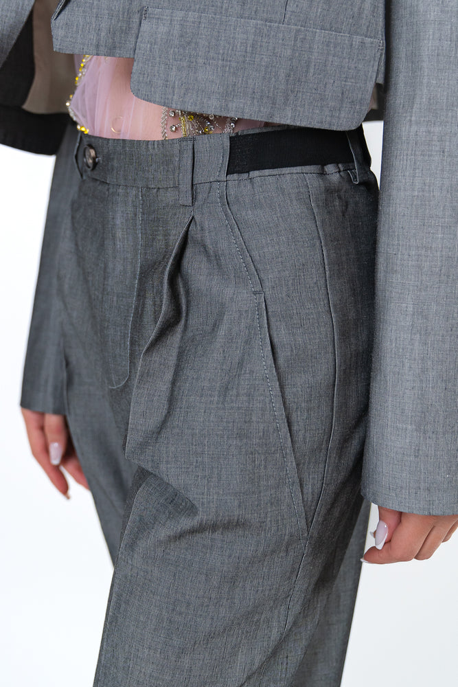 
                  
                    Carica l&amp;#39;immagine nel visualizzatore della galleria, Pantalone grigio in fresco di lana
                  
                