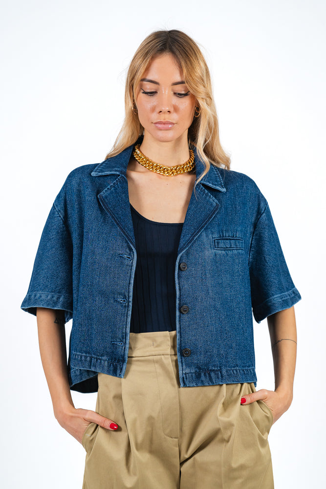 Giacca camicia in chambray
