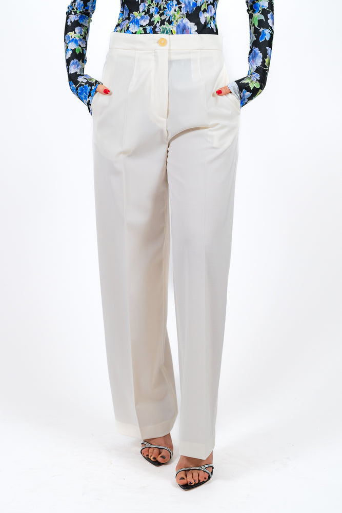 Pantaloni color bianco avorio