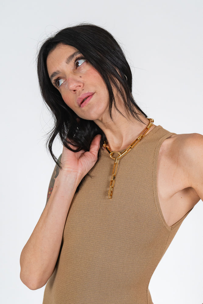 Collana in maglia squadrata oro