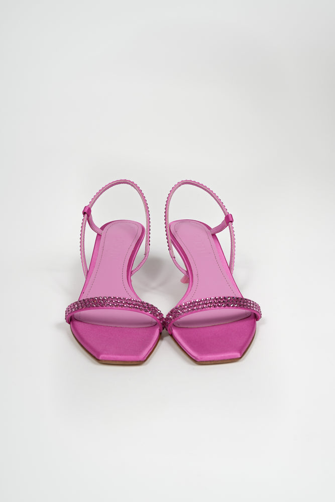 Sandalo con strass rosa bublee