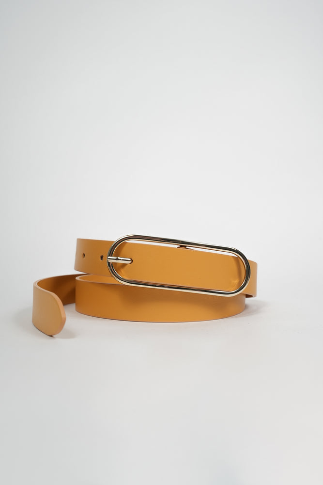 Cintura con fibbia ovale oro